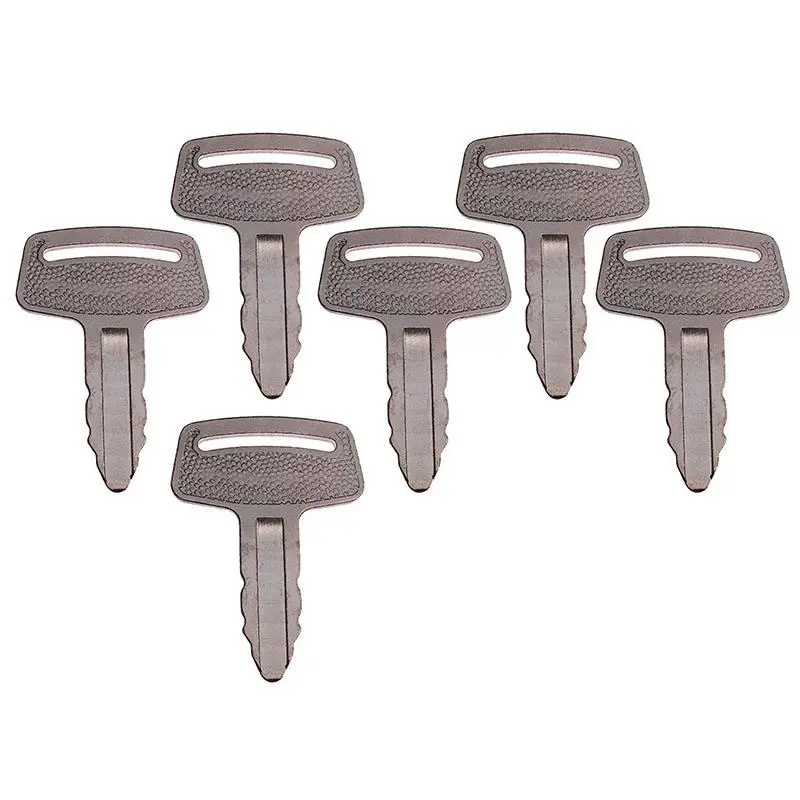 FridayParts 6 Pcs Ignition Keys RC101-53630 for Kubota K008 K008-3 KH101 KH151 KH170 Excavator