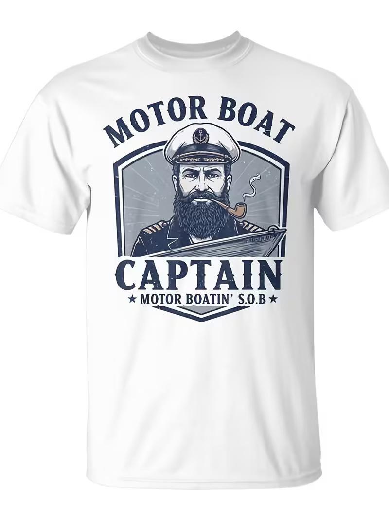 Funny "Motor Boat Captain" T-Shirt - Sarcastic Nautical Sailor Graphic Tee - Hilarious Boating Gift for Men or Boat Dads