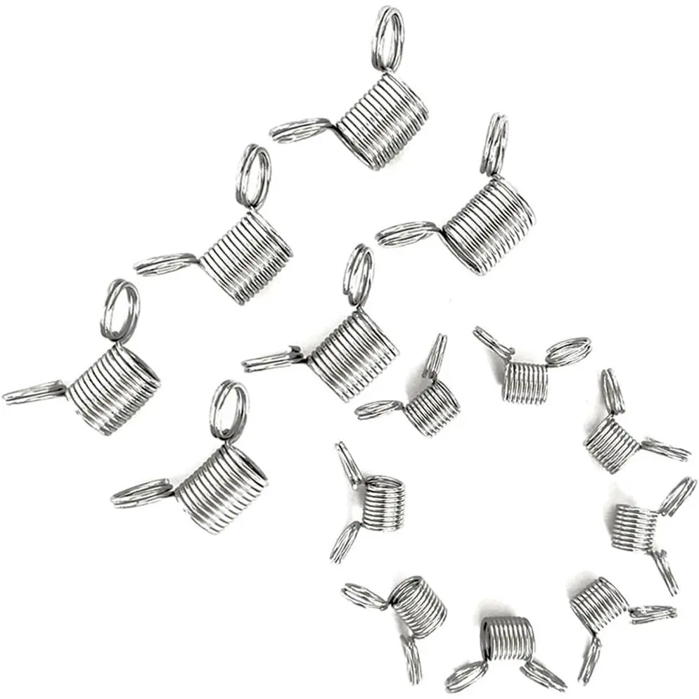 Bead Stopper Spring, Stainless Steel Bead Clip for  Making,  Beads from Falling Off, Mini Spring Bead Holder for DIY Bracelet Necklace Craft (14Pcs, 8 Small & 6 Large)