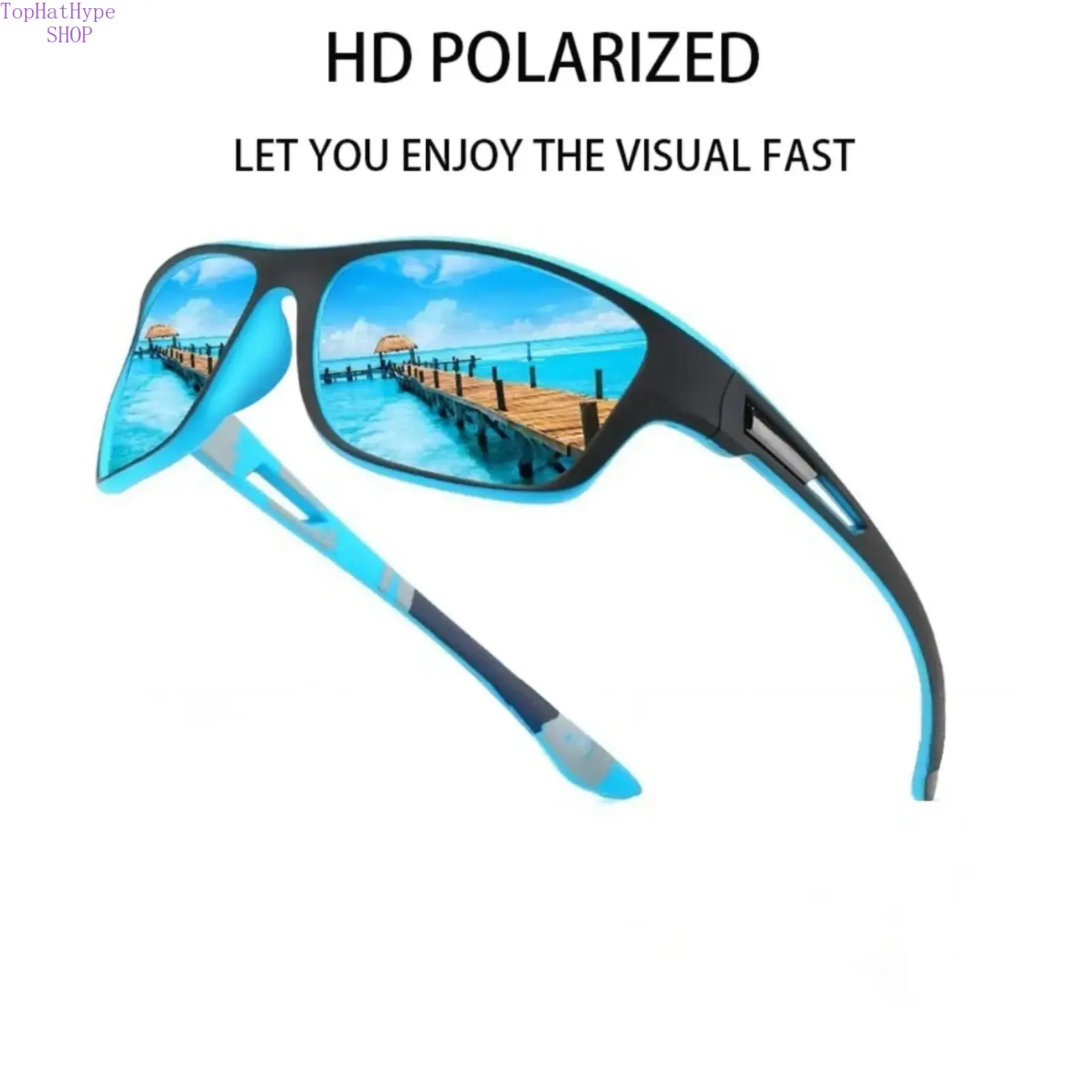 Men's Polarized Anti-Glare UV400 TAC Lens HD Anti-Ultraviolet Sunglasses - Athletic Black, Suitable for Fishing, Driving, Sunglasses for Women (1 Pc), Men's Sunglasses