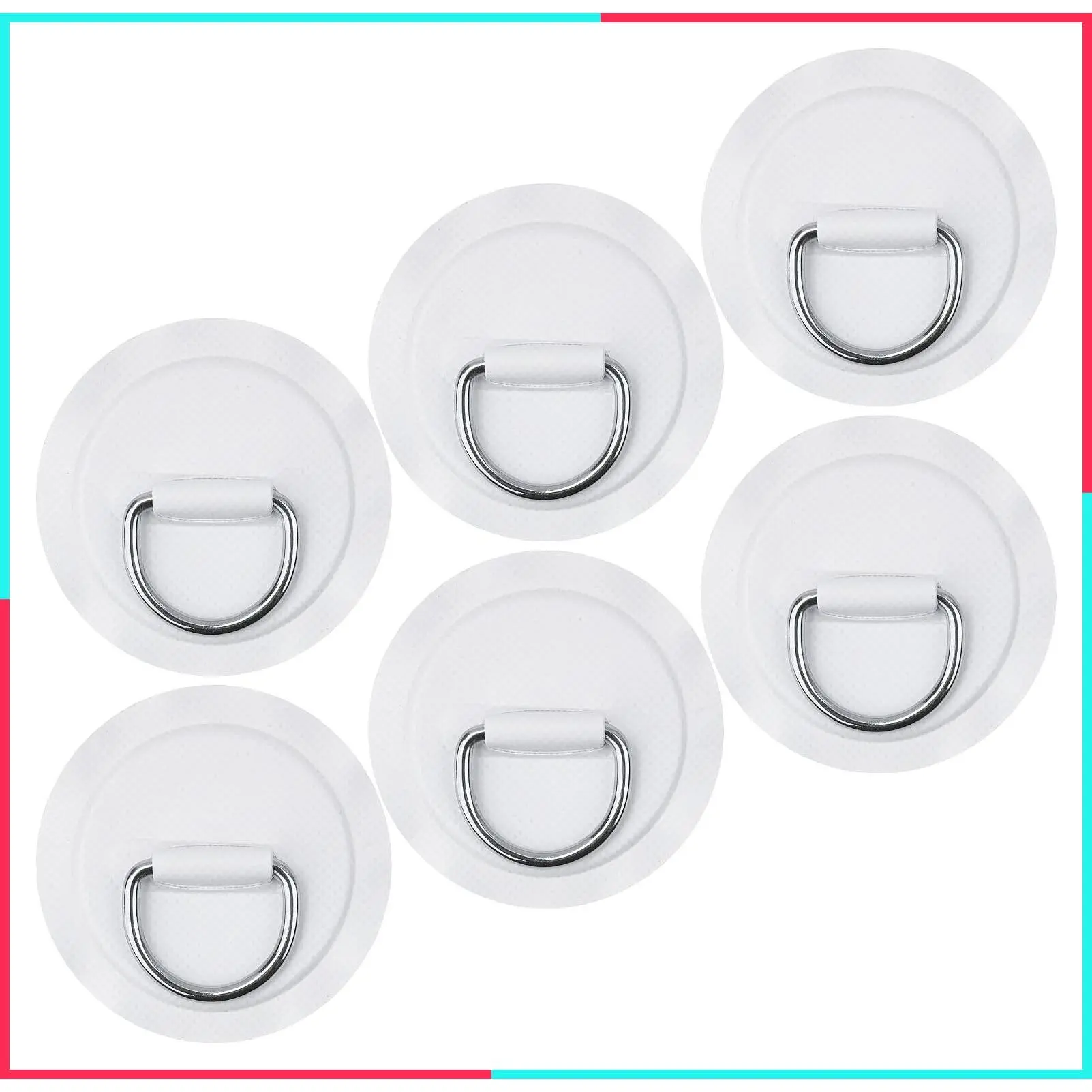 Stainless Steel D-Ring Patch Kit, PVC Paddle Board D-Rings for Kayak, Inflatable Boat, Canoe, SUP, Waterproof
