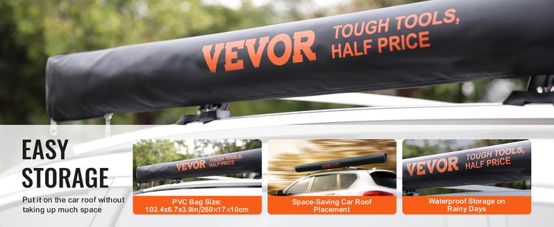 TikTokShopBlackFriday  VEVOR 270 Degree Vehicle Overland Awning, Free Standing, Driver Side Waterproof Car Shelter, UV50+ Vehicle Awning for SUV Truck Van -Ultimate Sun Protection 270LTE