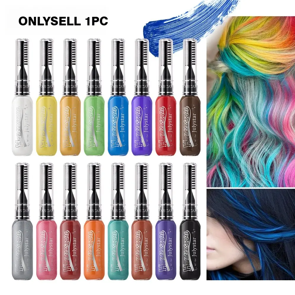 Multicolor Mascara for Stage Makeup, Easy Application, Long-Lasting Party Mascara with Brush, Perfect for Dramatic Looks, Beauty Products