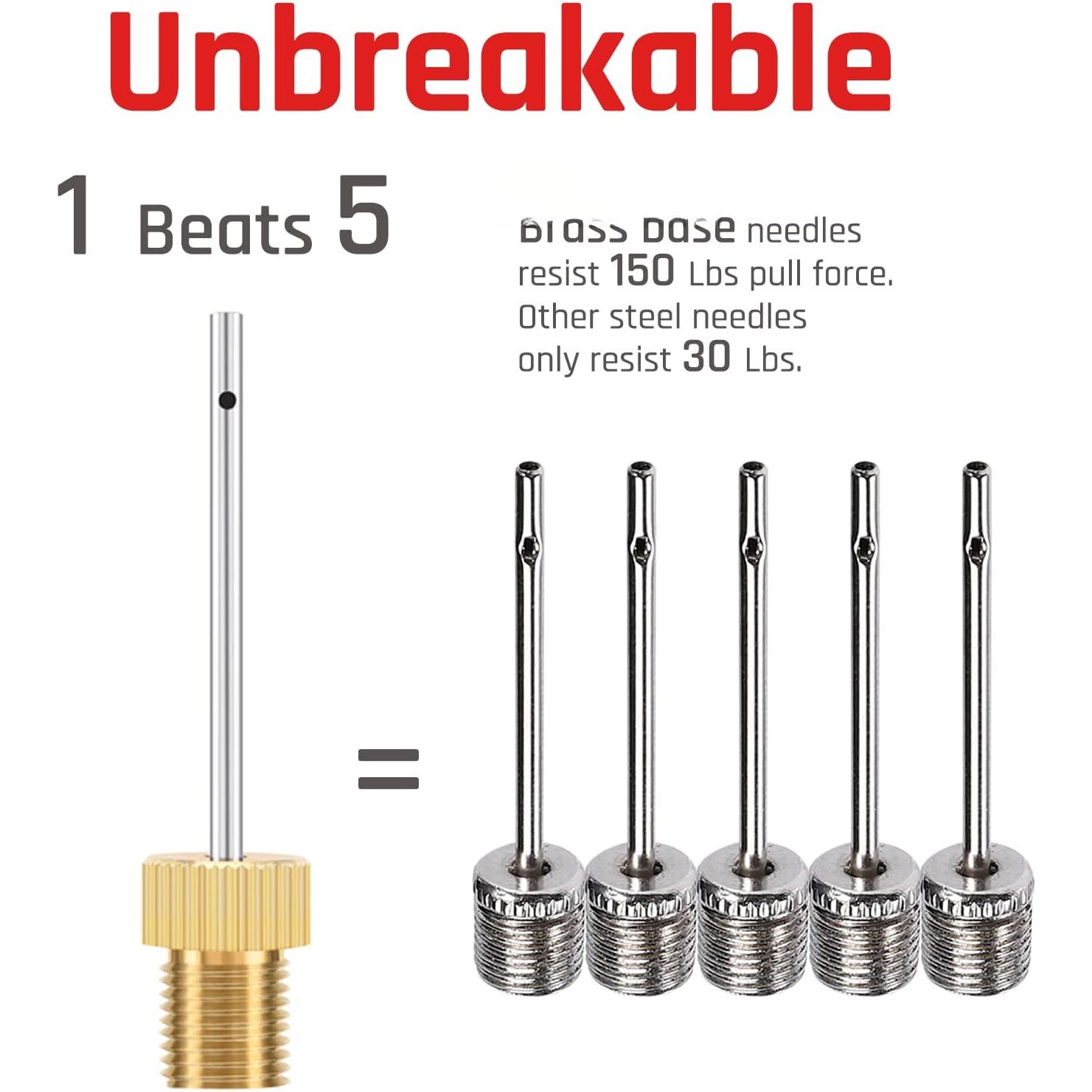 Brass Ball Pump with Storage Case, No Break Heavy Duty Air Pump for Balls, Stainless Steel Brass Ball Pump with Storage Case, No Break Heavy Duty Air Pump for Balls, Stainless Steel