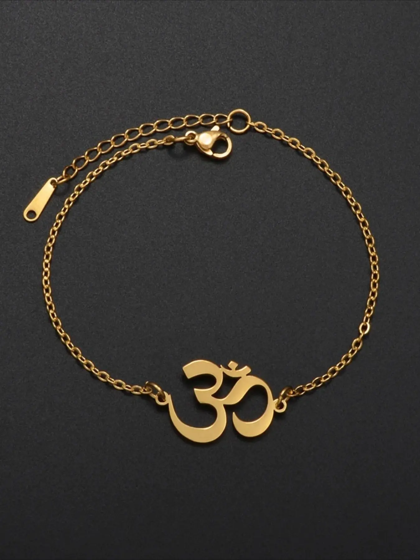 1PC Tamil Aum Om Hinduism Indian Symbol Hindu Bracelet For Woman Stainless Steel India Religion Jewelry Bangle