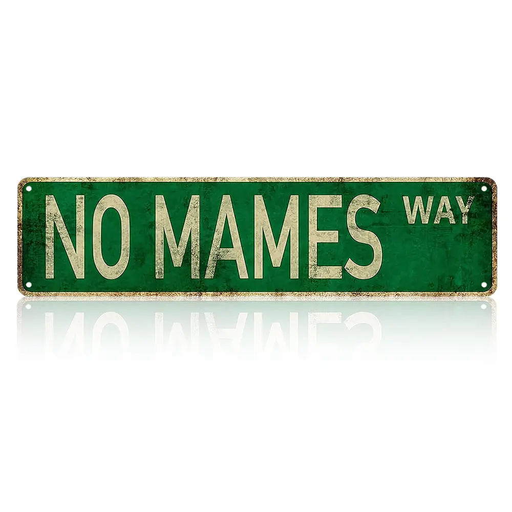 Retro Worn Rustic No Mames Way Boulevard Metal Aluminum Wall Sign (4x16in), Casual Wall Mount Home Decor Plaque, Lightweight Waterproof Anti-Fade Rustic Highway Art Gift for Mexican Restaurant, Daily/Anniversary Use, American Retro