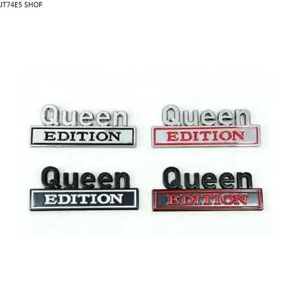 Queen EDITION Metal Car Badge, 3D Metal Fender Emblem Modified Body Decor Sticker Sign