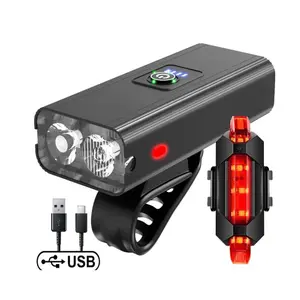 1200LM T6 LED Bike Headlight, 6 Modes USB Rechargeable Front Lamp, Waterproof Cycling Light for MTB & Outdoor Use
