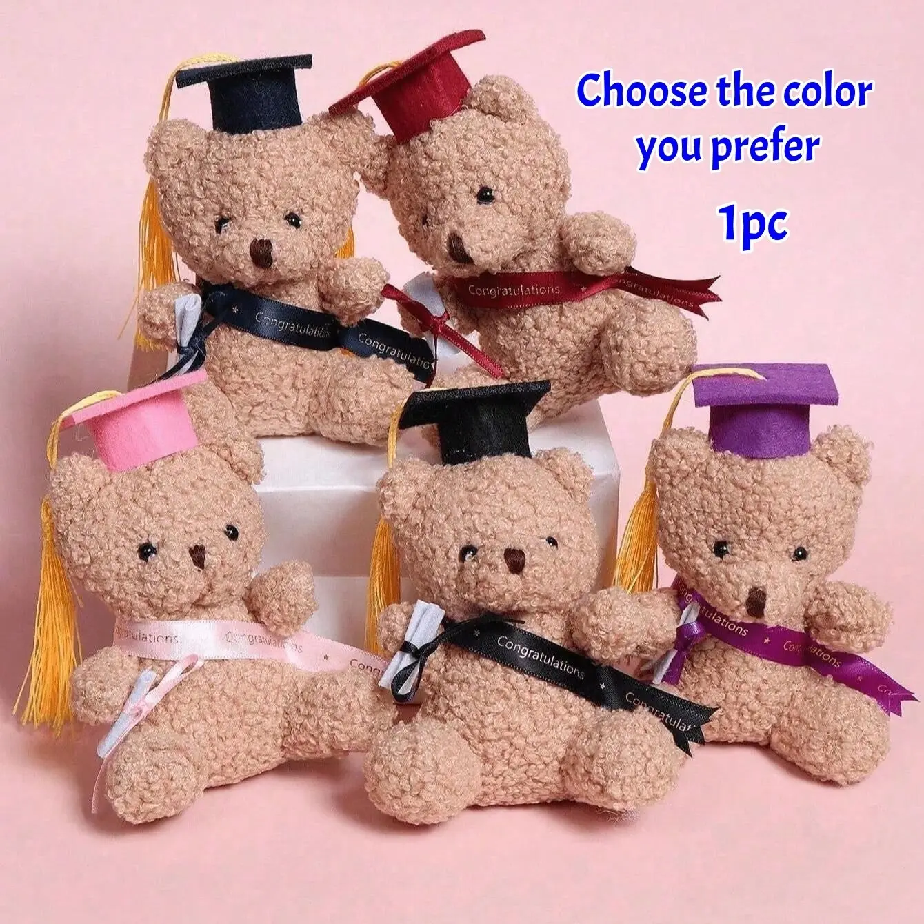 Bear Doctor Plush Toy, Graduation Season Gift, Perfect for Graduates, Party Decoration, Handheld Flower Ornament, Graduation Dress-Up, Graduation Bears