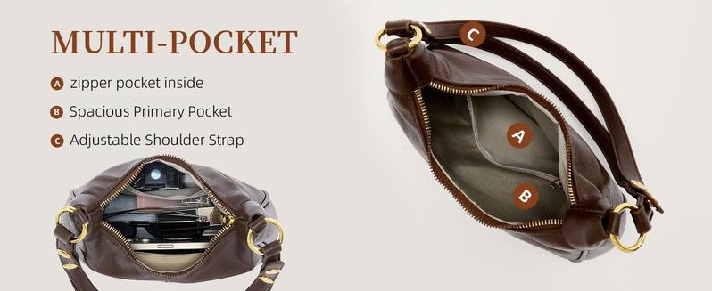 New Women's Simple Solid Color Zipper Shoulder Bag, Fashionable Versatile Underarm Bag, All-match Hobo Dumpling Bag for Daily Used