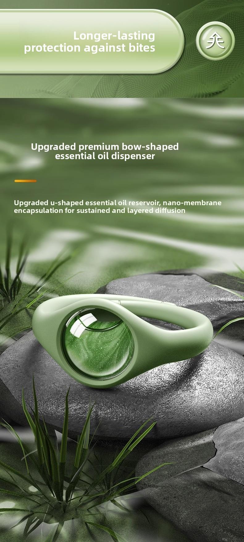 Refreshing Mosquito Repellent Wristband, Powerful Anti-Mosquito Bracelet for Adults & Kids, Waterproof Portable Design for Outdoor Camping Hiking Travel, Long-Lasting Insect Protection, Skin-Friendly Deet-Free Essential Oil Bracelet