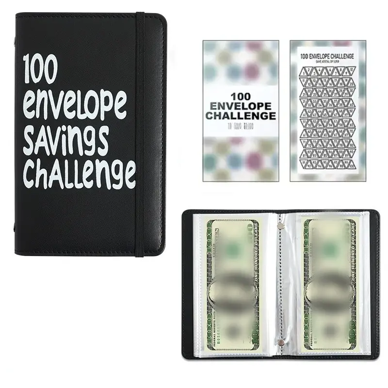New 100 Envelopes Money Saving Challenge Set with Cute Stickers Budget Binder Cash Envelopes Daily Deposit Tracker Helps Build Saving Habit for Students Workers Track Income Expenses Financial Planning Great Gift for Self and Others