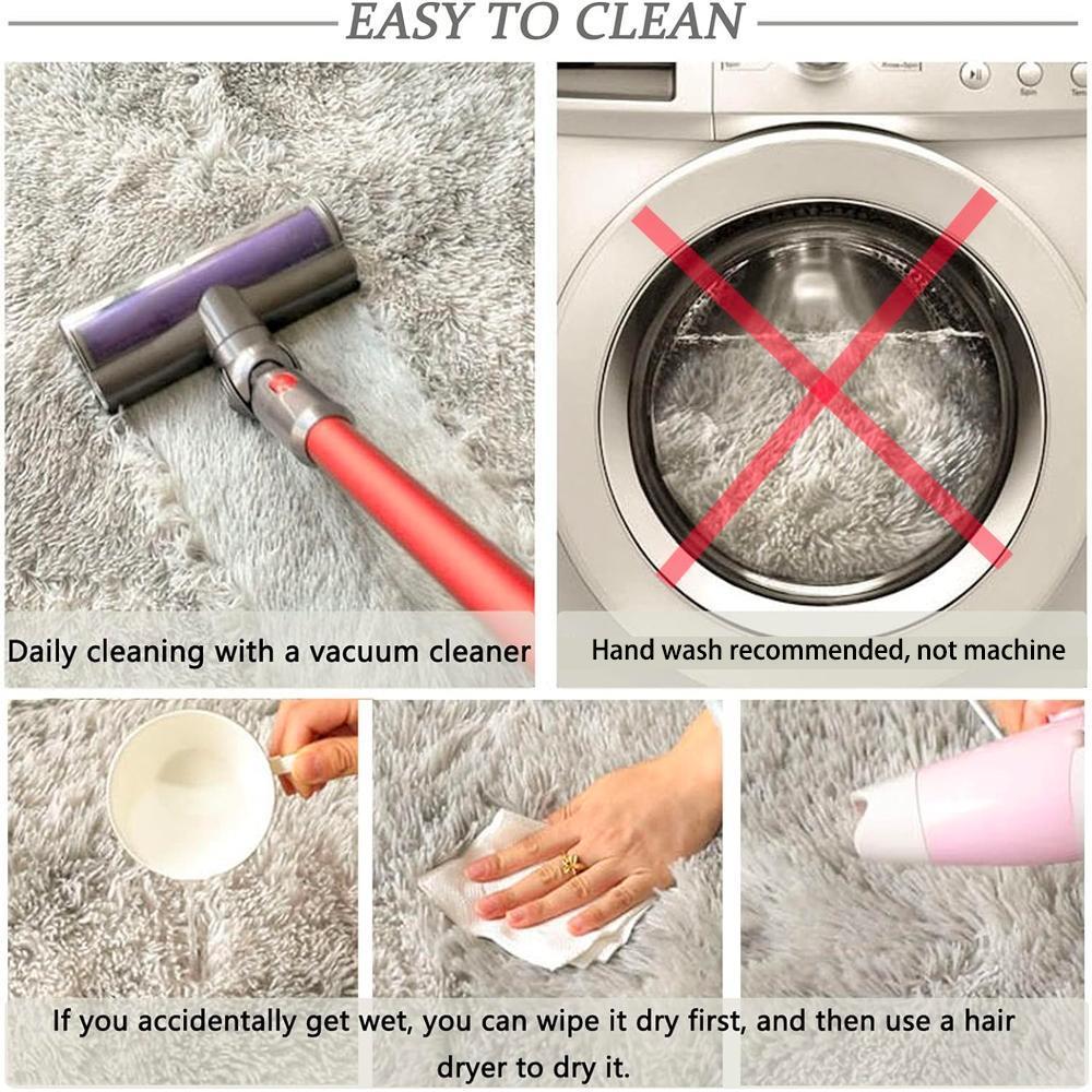 Solid-Color Fluffy Area Rug, Non-Slip Soft Thick Floor Mat and Decorative Carpet for Living Room, Bedroom, Hotel or Dormitory #TOP PICKS