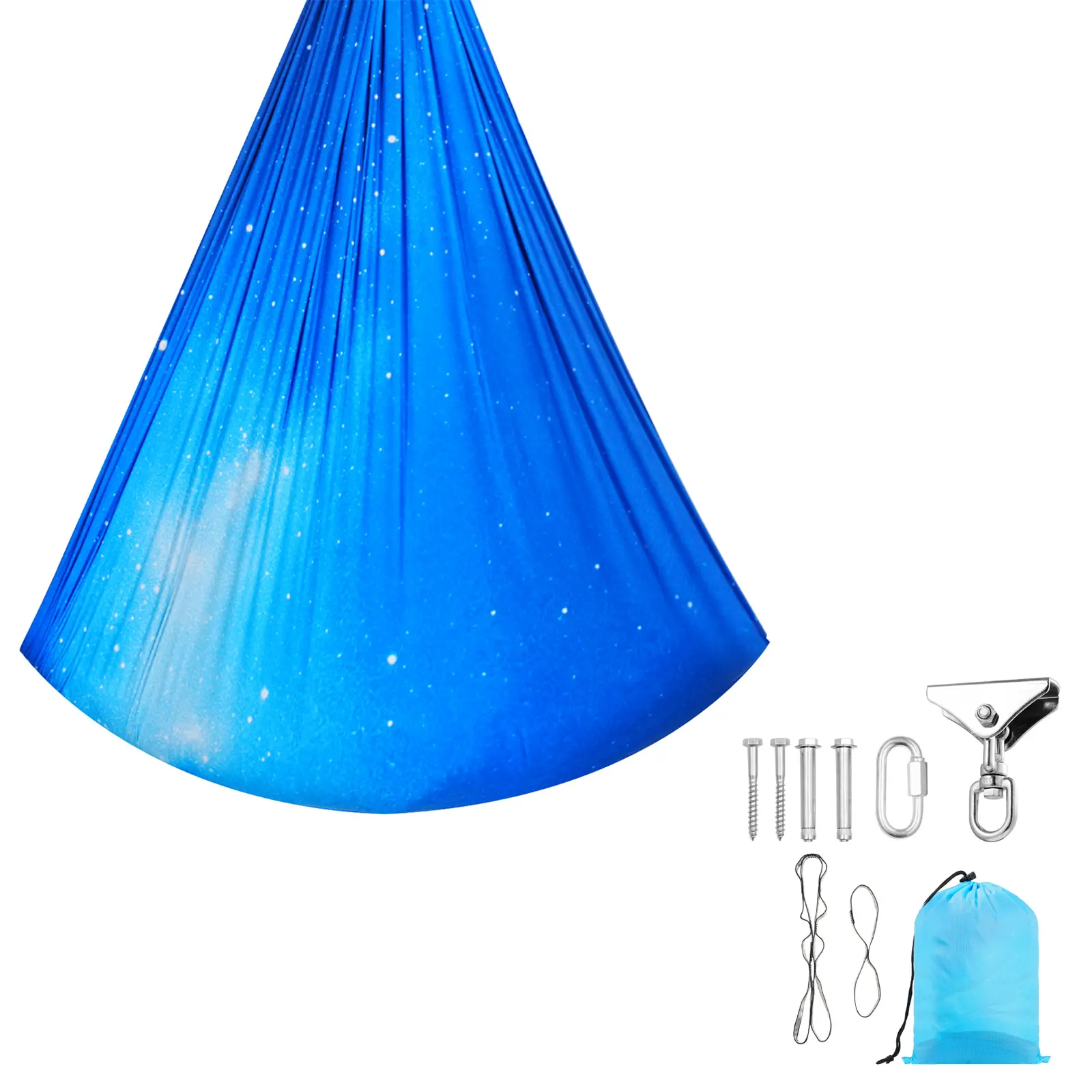 Sensory Swing, Double Layer Fabric Sensorys Hammock, 300 lbs/136.07 kg Load Capacity, Adjustable Aerial Yoga, Quick Install Kit