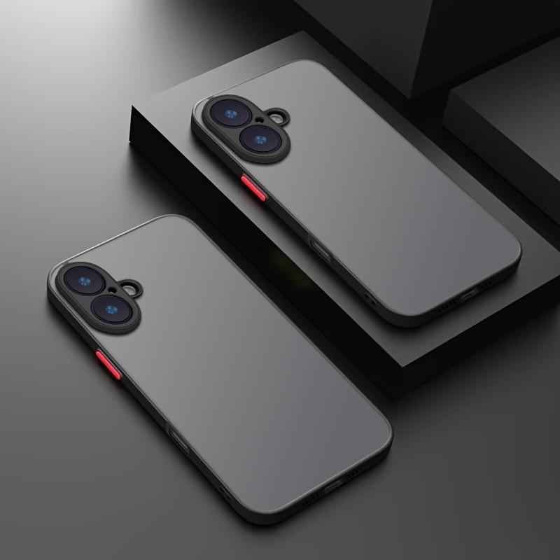 Shockproof Phone Case, 1 Count Matte Phone Cover, Phone Protective Cover, Casing Compatible with iPhone 16 15 14 13 12 11 Pro Max Plus Pro Mini 7 8 Plus SE