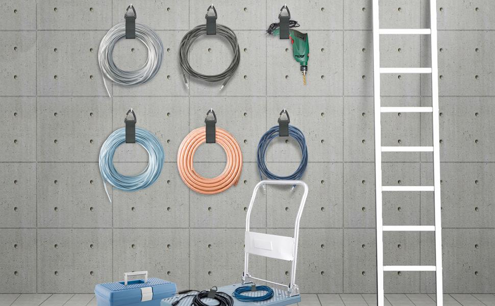 Extension Cord Holder Organizer 4-Pack, 16-Inch Heavy Duty Storage Straps for Garage Organization, Durable Extension Cord Hangers for Tool Storage, Perfect Garage Gadgets for Men