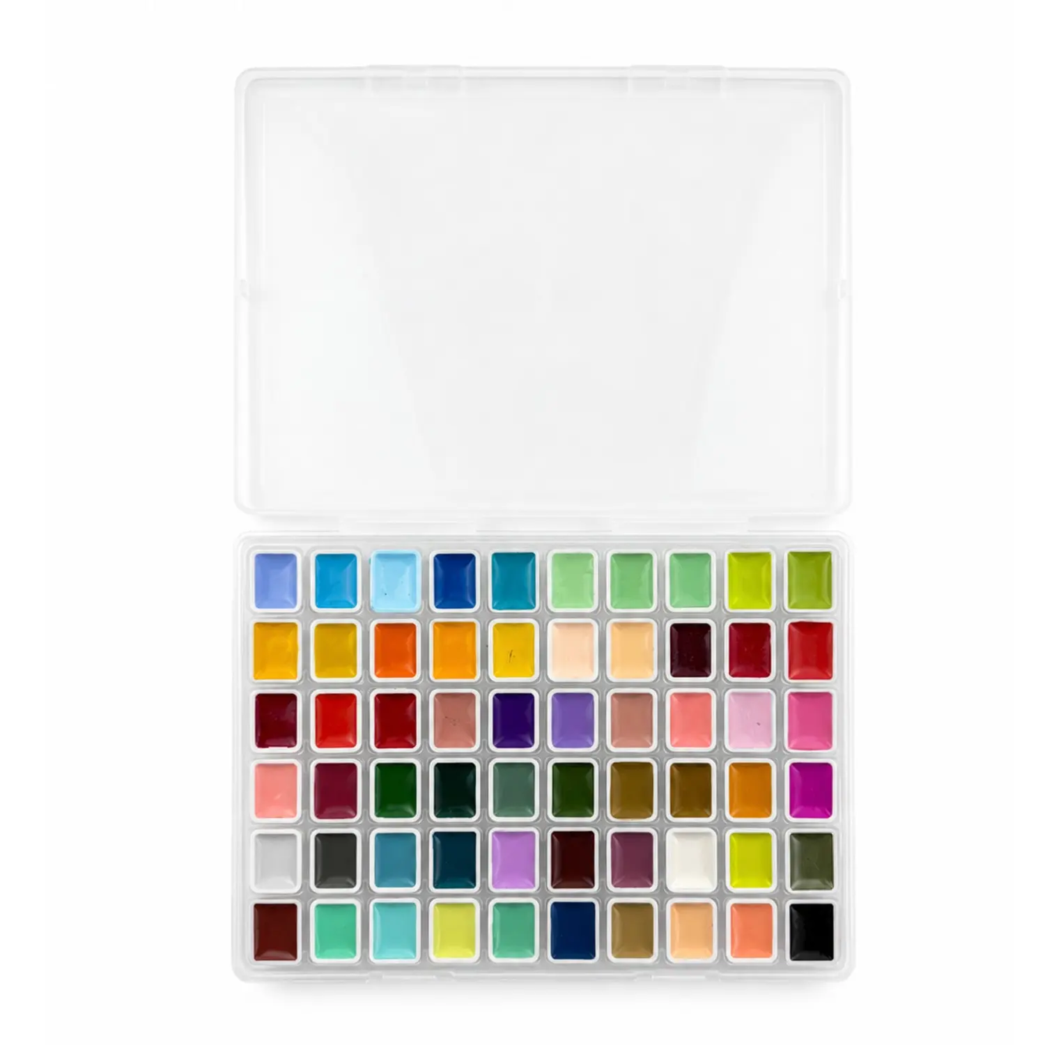 60 Colors Solid Watercolor Set, Classic & Pearlescent Watercolor Paint Cakes, Rich Pigment Palette for Painting, Illustration, Sketchbook & Art Projects