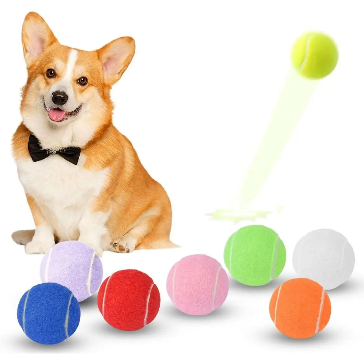 Mini Tennis Balls, 8 Pack 1.5 inch  Tennis Balls, Easy Catching  Playing Ball for 2 inch  Ball Launcher Mixture