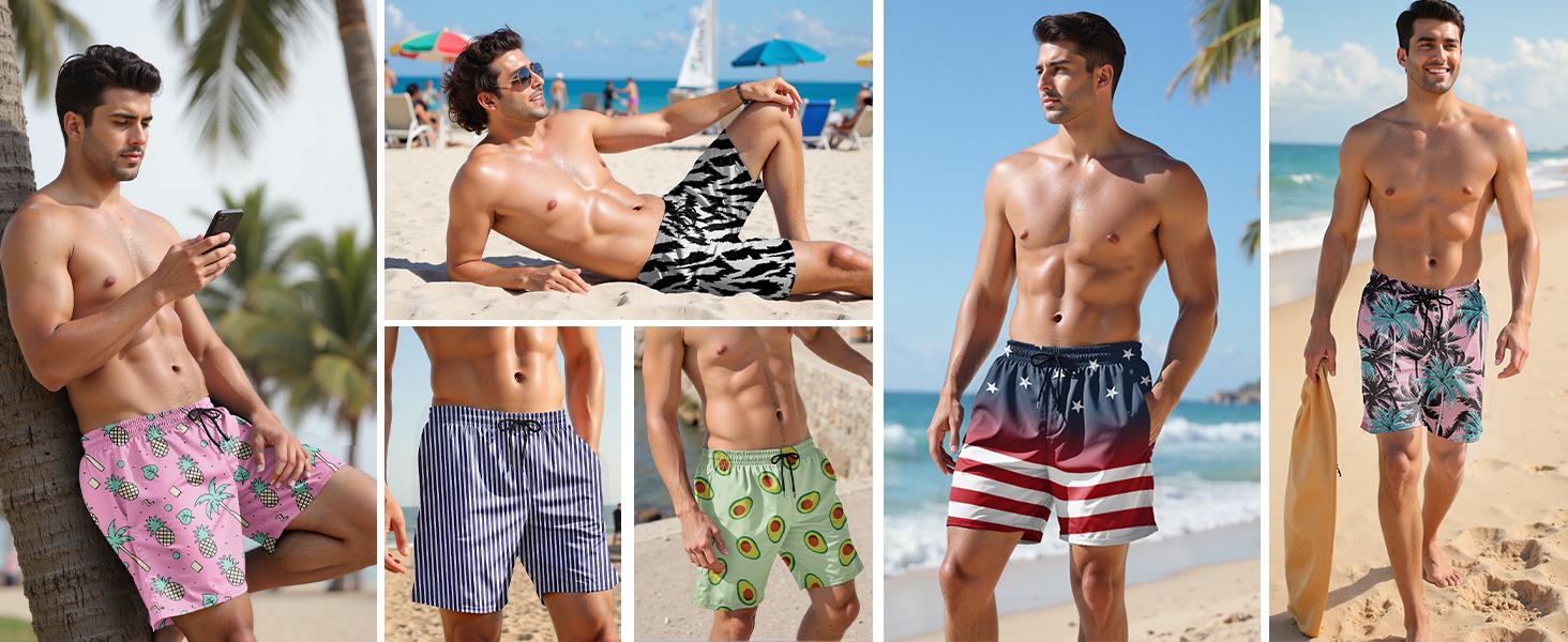 Mens Swim Trunks with Compression Liner 5 Inch Inseam Quick Dry Swim Shorts Mens Swimsuit Board Shorts with Pockets Mens Swim Trunks with Compression Liner 5 Inch Inseam Quick Dry Swim Shorts Mens Swimsuit Board Shorts with Pockets