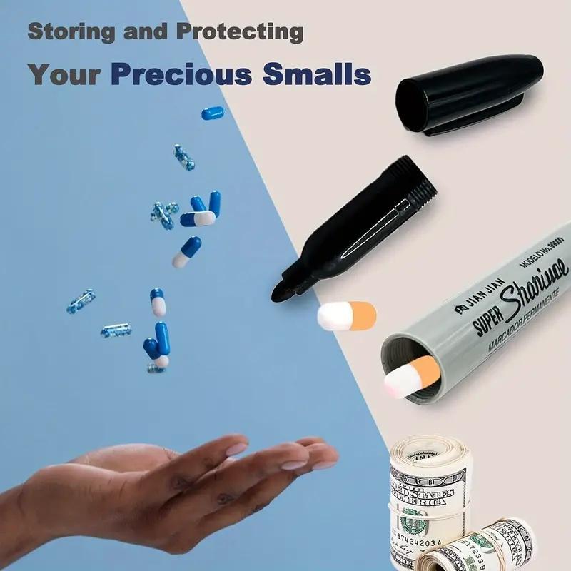 Transfer Safe Marker Pen, 1 Count Plastic Waterproof Marker Pen, Permanent Oil Marker Hidden Secret Storage Tool, Fun Gift for Family and Friend, Dual Tip Marker, Multipurpose Marker Pen, Stationery Supplies