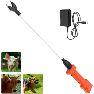 Cattle Prod Rechargeable with Led Light 34 inch, Waterproof Lightweight Cattle Prod for Dogs, Cow, Livestock, etc