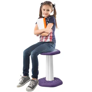 Fathersdaygift VEVOR Kids Wobble Chair, Active Chair with Sponge Cushion, Wobble Stool Improves Focus, Posture and Calm Children, Ideal for Schools and Home, Age 7-14, Purple