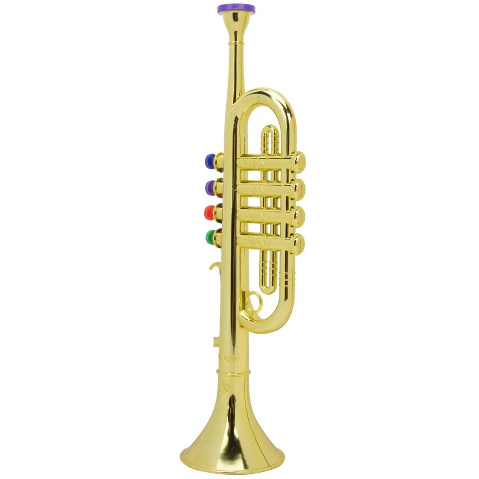 Kid Trumpet Golden Coated Plastic Children Preschool Music Toy Gift Wind Instrument