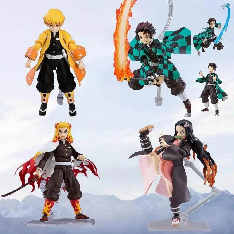 2026 hot itemFigma Zenitsu Agatsuma 522-DX Kamado Tanjiro 498-DX Nezuko 508-DX Kyojuro Rengoku 553 Action Figure Joints Moveable Model Toy
