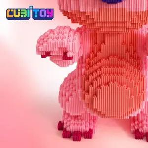 CubiBRICK Animation Series Large Pink Alien (12050 PCS) 3D Micro Building Block Model Collectible Toy