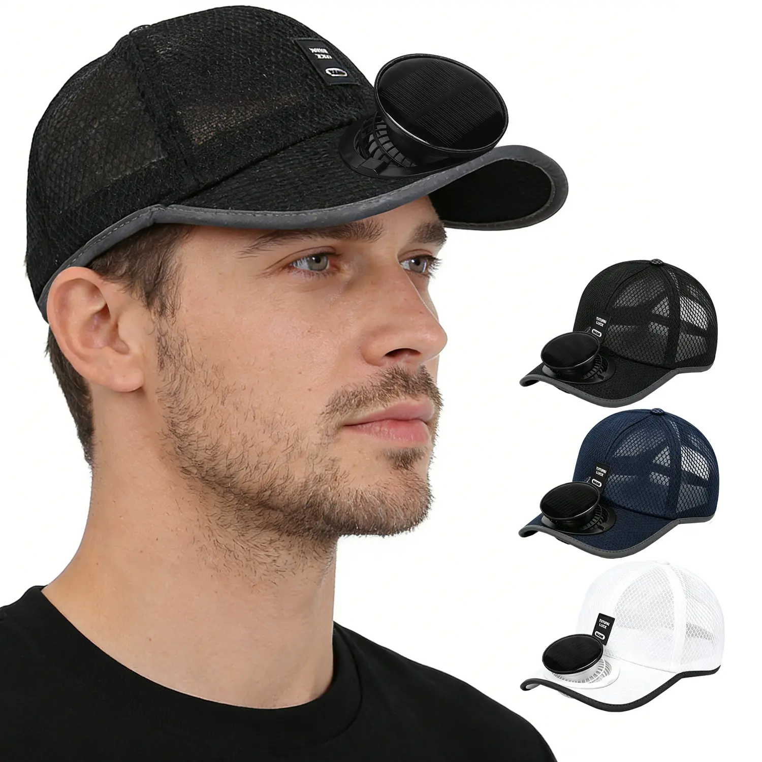 Solar Powered Fan Hat - Unisex Breathable Mesh UV Shield Peaked Cap, Lightweight Outdoor Sports & Outdoor Accessory for Men & Women summer sun travel hike