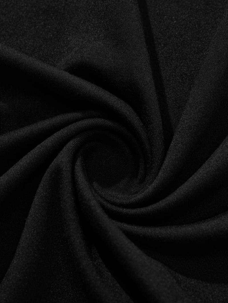 Women's Round Neck Tight Dress, Plain Sexy Youthful Spring Summer Casual Vacation Fashion Trendy Dark Personal Style