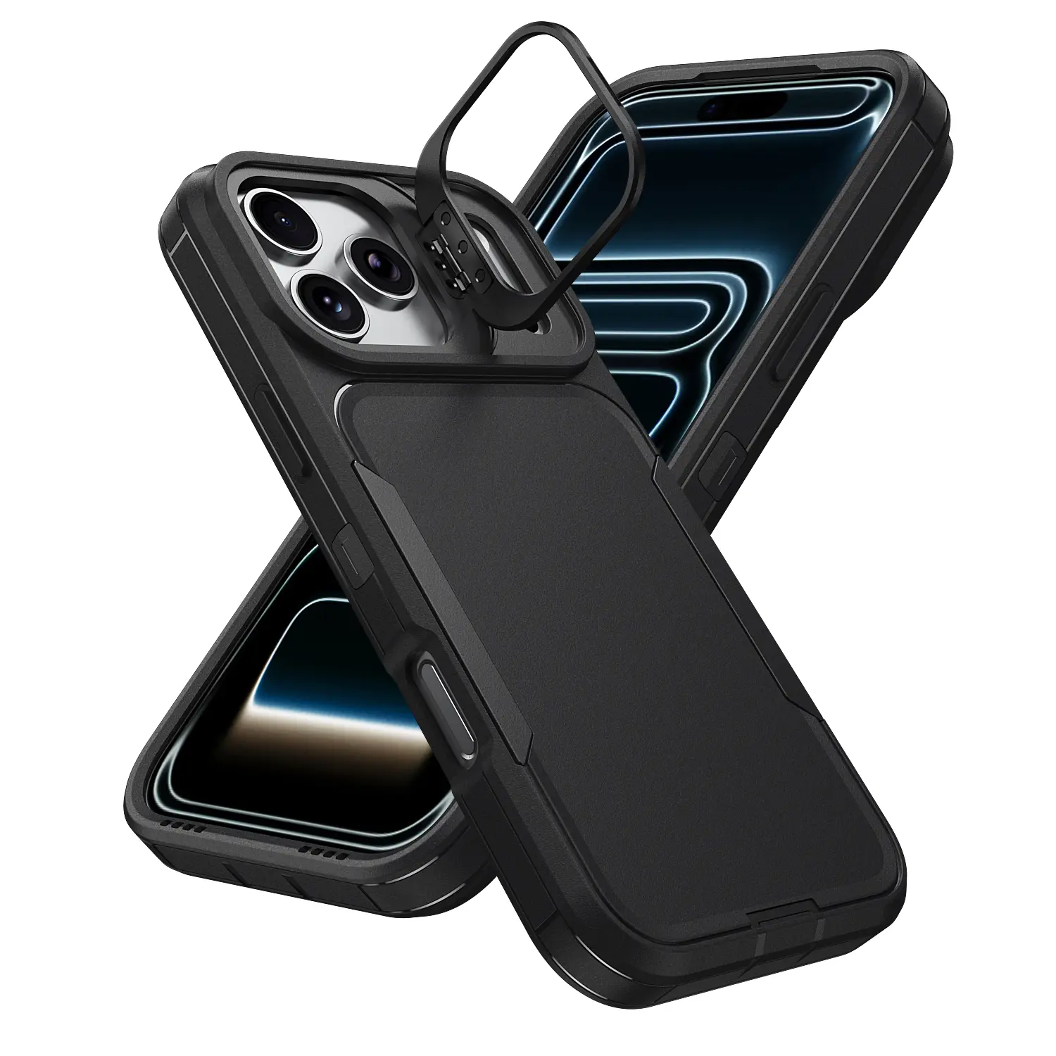 Lens Stand for iPhone Case Compatible with MagSafe, Military-Grade Drop Protection Shockproof Magnetic Phone Cover, for iPhone 17 Pro Max 16 15 14 13 12 11 Pro Max Plus