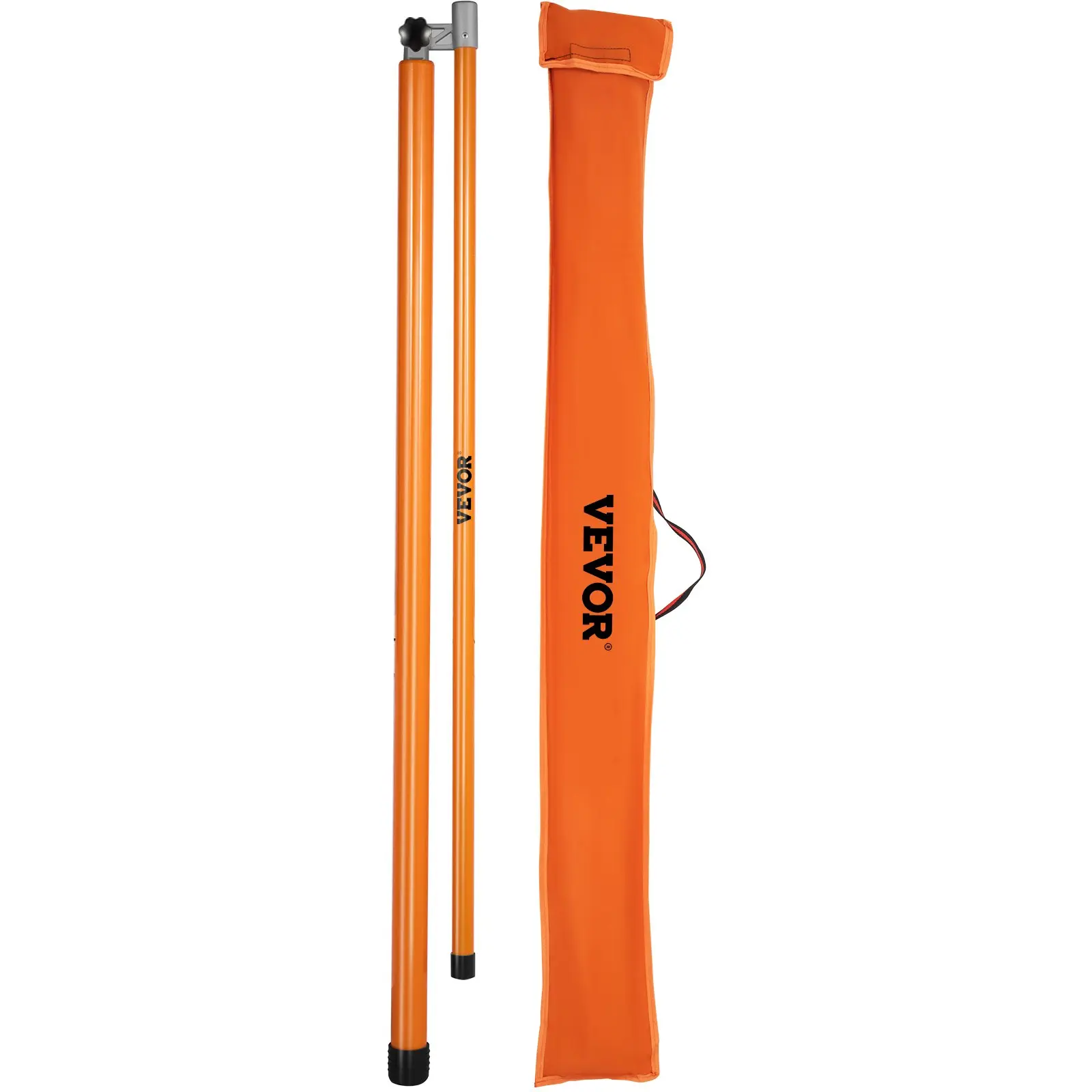 VEVOR 15ft Durable Fiberglass Truck Height Measuring Stick, Adjustable Pole, Non-Conductive, High Visibility, Feet/Inches Reading, Carrying Bag for Convenient Storage, Truck Drivers
