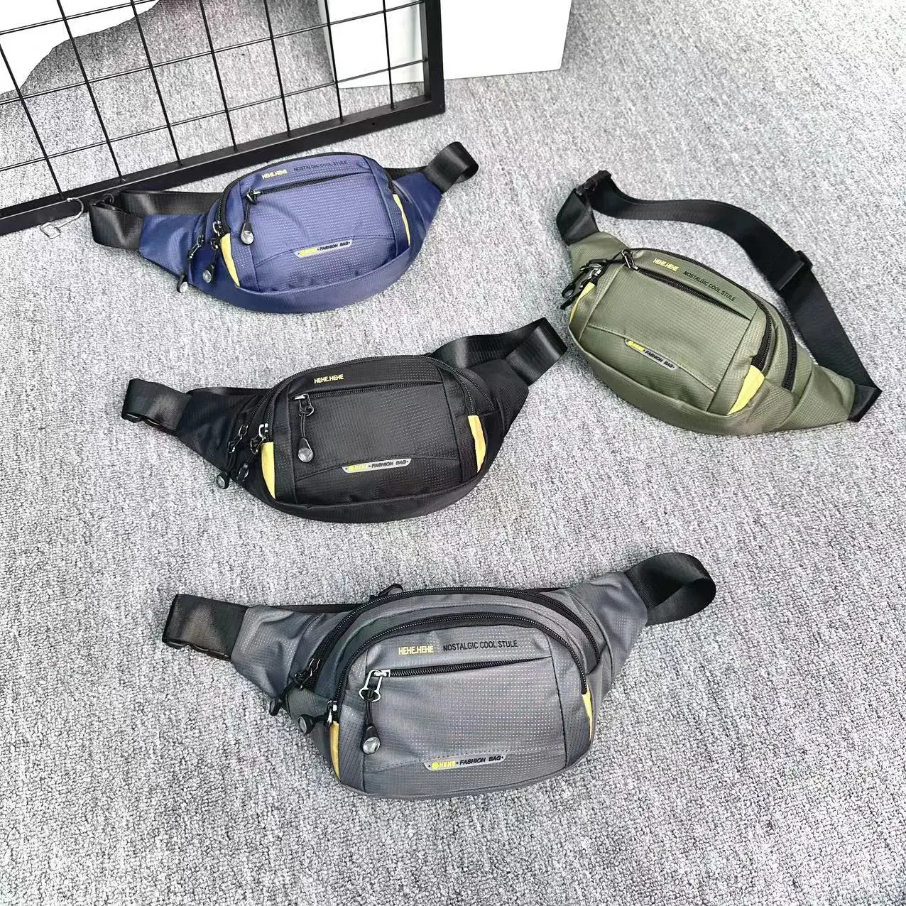 Men's Durable Outdoor/Work Waist Pack – Minimalist, Waterproof, Portable, Multifunctional Crossbody Chest Bag Hiking Fanny Pack Workout Fanny Pack