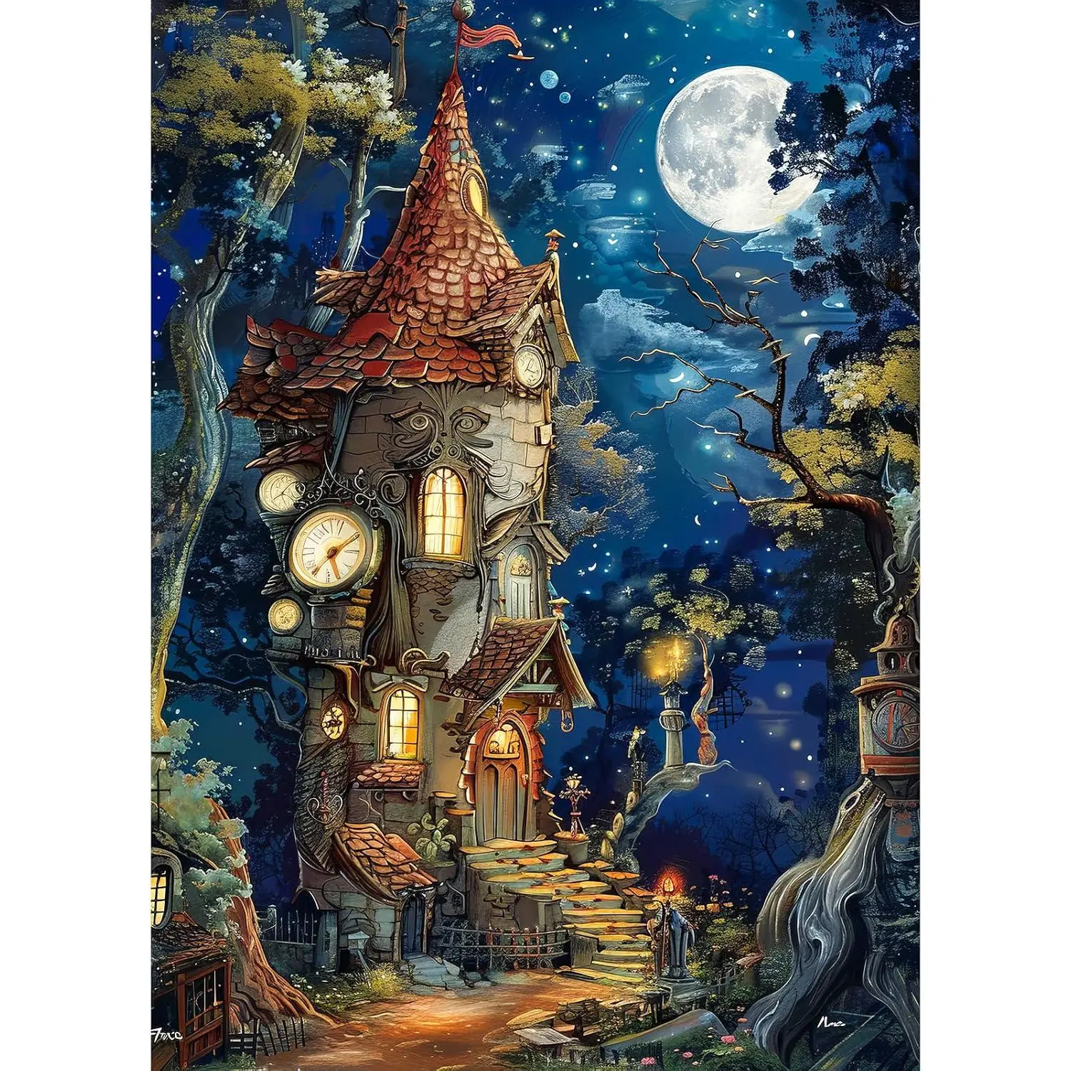 Ancient Castle Puzzles for Adults 1000 Pieces, Jigsaw Puzzles for Adults 1000 Piece, Challenging Game Toys, Impossible Puzzle, Family Decoration Puzzle