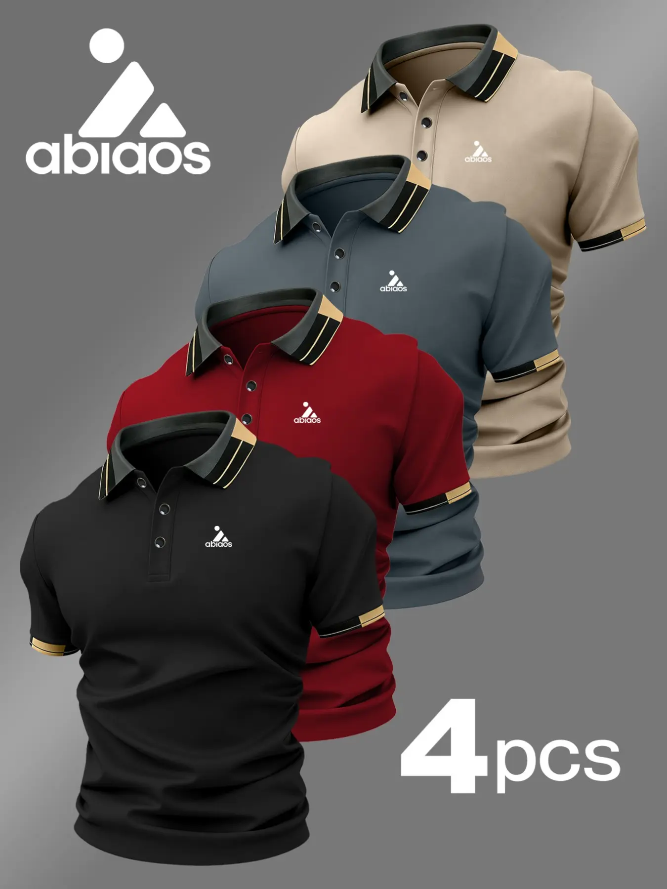Men's Geometric Pattern Polo Shirt, Casual Fitted Design, Breathable & Comfortable, Four Seasons Wear, High-Quality Material, Summer Polo Shirt