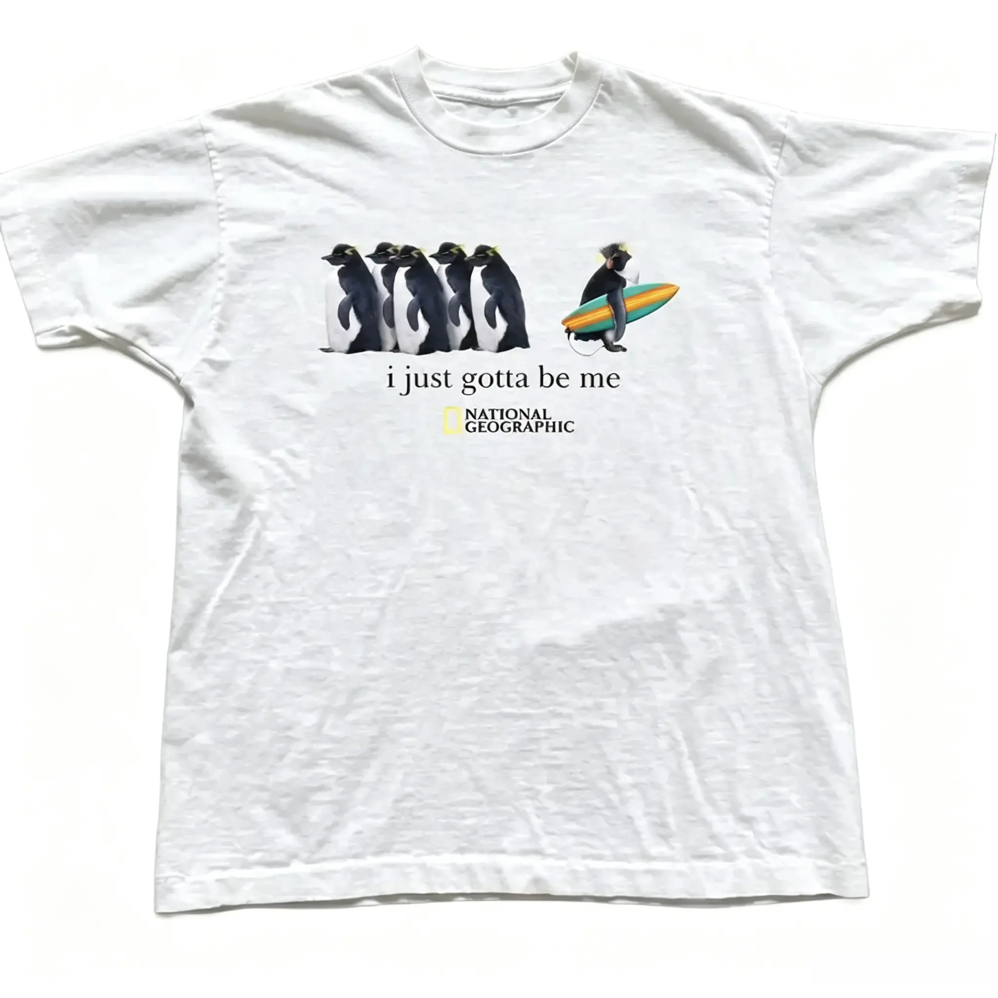 National Geographic I Just Gotta Be Me Penguin Graphic Tshirt