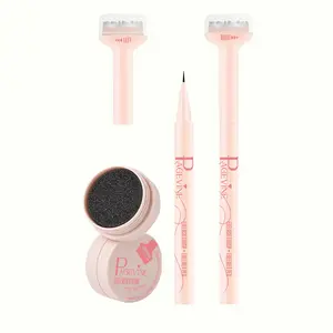 Waterproof 2-in-1 brown liner and lash stamp creates neat natural lashes quickly. Smudge-proof against sweat, durable daily essential to build attractive eye makeup easily.