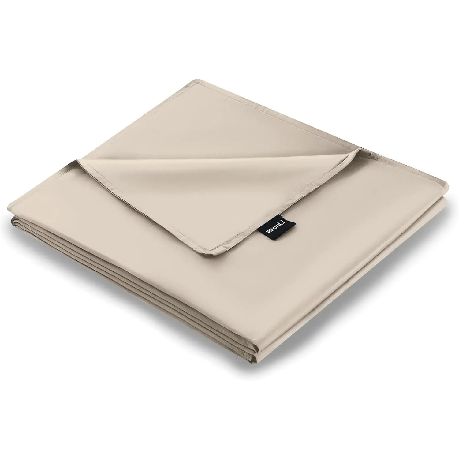 Women's 60"x80" Khaki OEKO-TEX Certified 100% Cotton Queen-Size Removable Weighted Blanket Duvet Cover