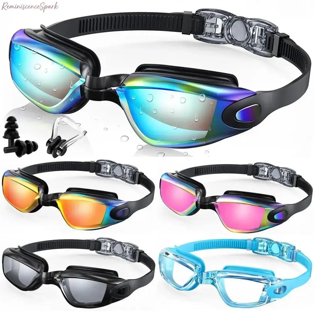 Professional Unisex Adult Swim Goggles, Ergonomic Snug Watertight Leak-Proof Frame, Anti-Fog Lenses with 100% Full UV Block Protection. Premium Water Sports Eyewear for Back-to-School Swim Lessons, Pool Training & Daily Aquatic Activities