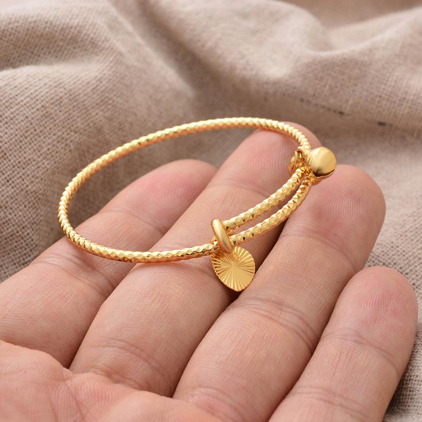 Gold Color Bangle for Girls/Baby/Kids Charm Gypsophila Bracelet Small Bell  Heart Jewelry Child Christmas Gifts