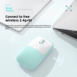 Multi-color Bluetooth Rechargeable Mouse for Desktop and Laptop, Silent, Portable Wireless Mouse for Girls' Office Use