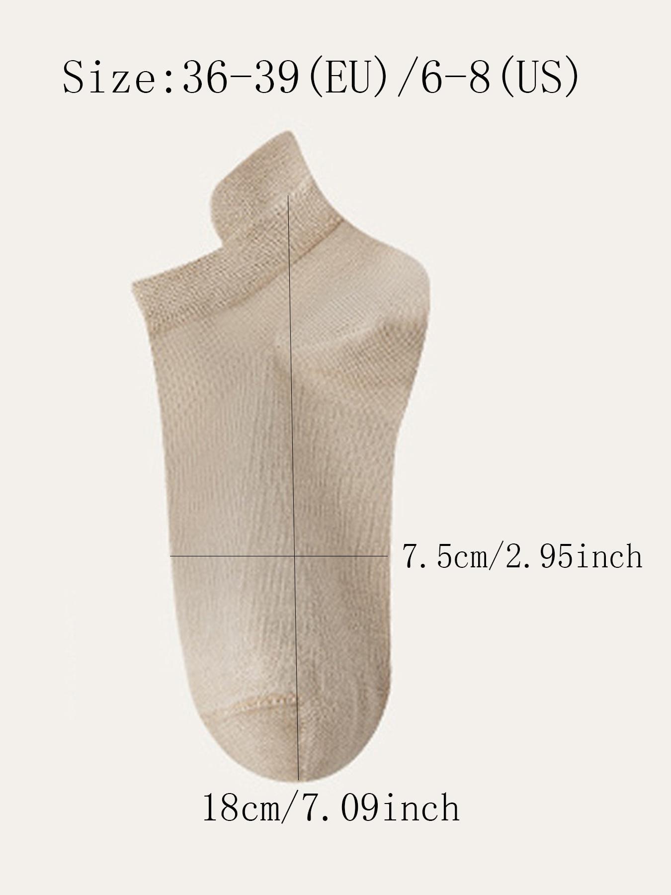 Women's Solid Color Low Cut Socks, Casual Comfy Breathable Socks for Daily Wear, Multipack Knit Socks for All Seasons