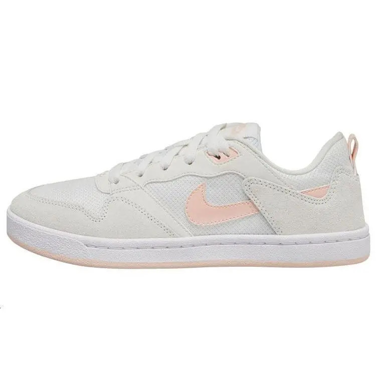 Nike SB Alleyoop Mesh and Suede Low-Top Skate Shoes for Women in Beige and Pink Verifiable, with credentials and supporting global authentication