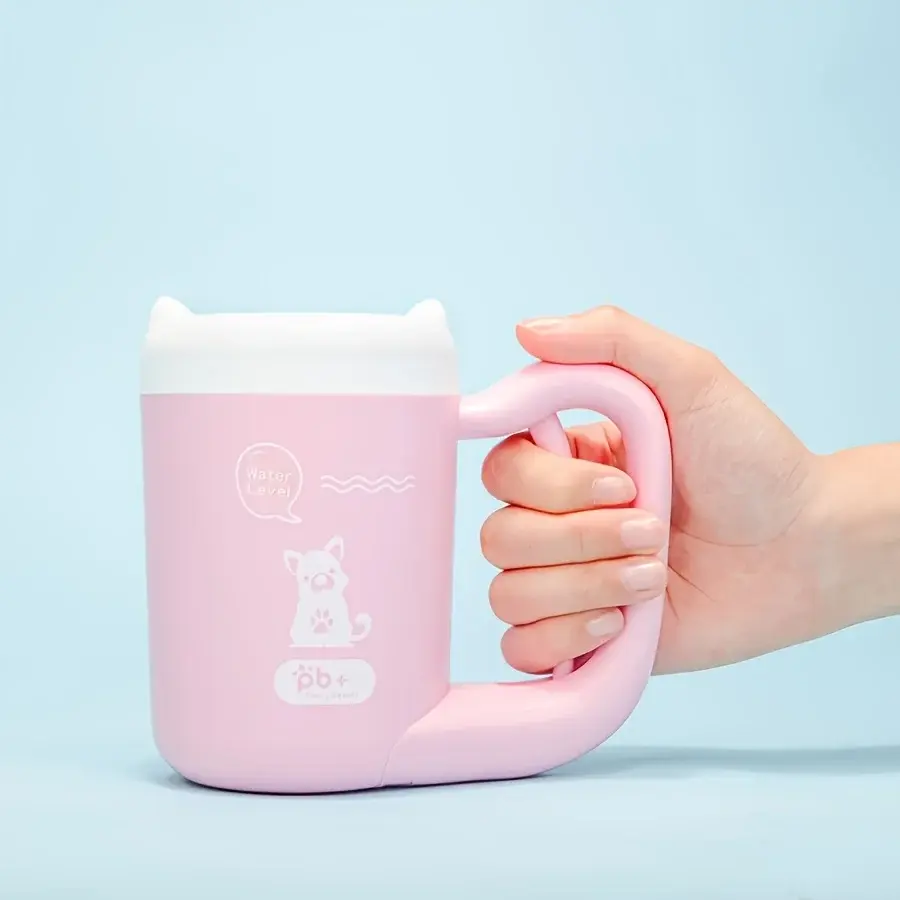 Portable Dog Paw Cleaner Cup, 360° Silicone Bristle Paw Washer for Muddy Paws, Easy-Clean Pet Grooming Tool for Home and Travel