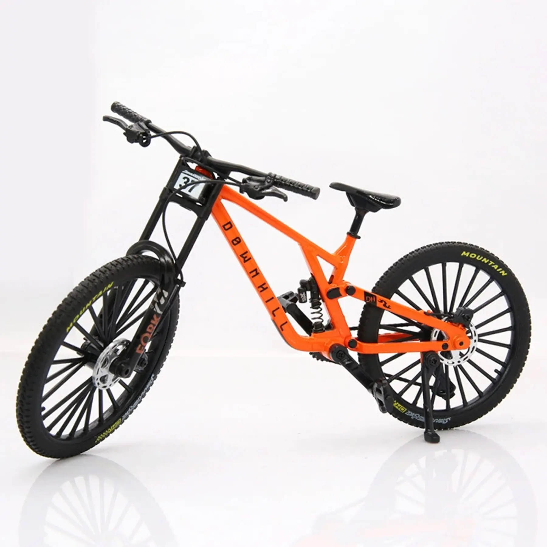 Alloy Bicycle Model Toy Mountain Bike, Dual Shock Absorbers, Variable Gears, Front and Rear Shock Absorbers, Kids' Ride-On Fun