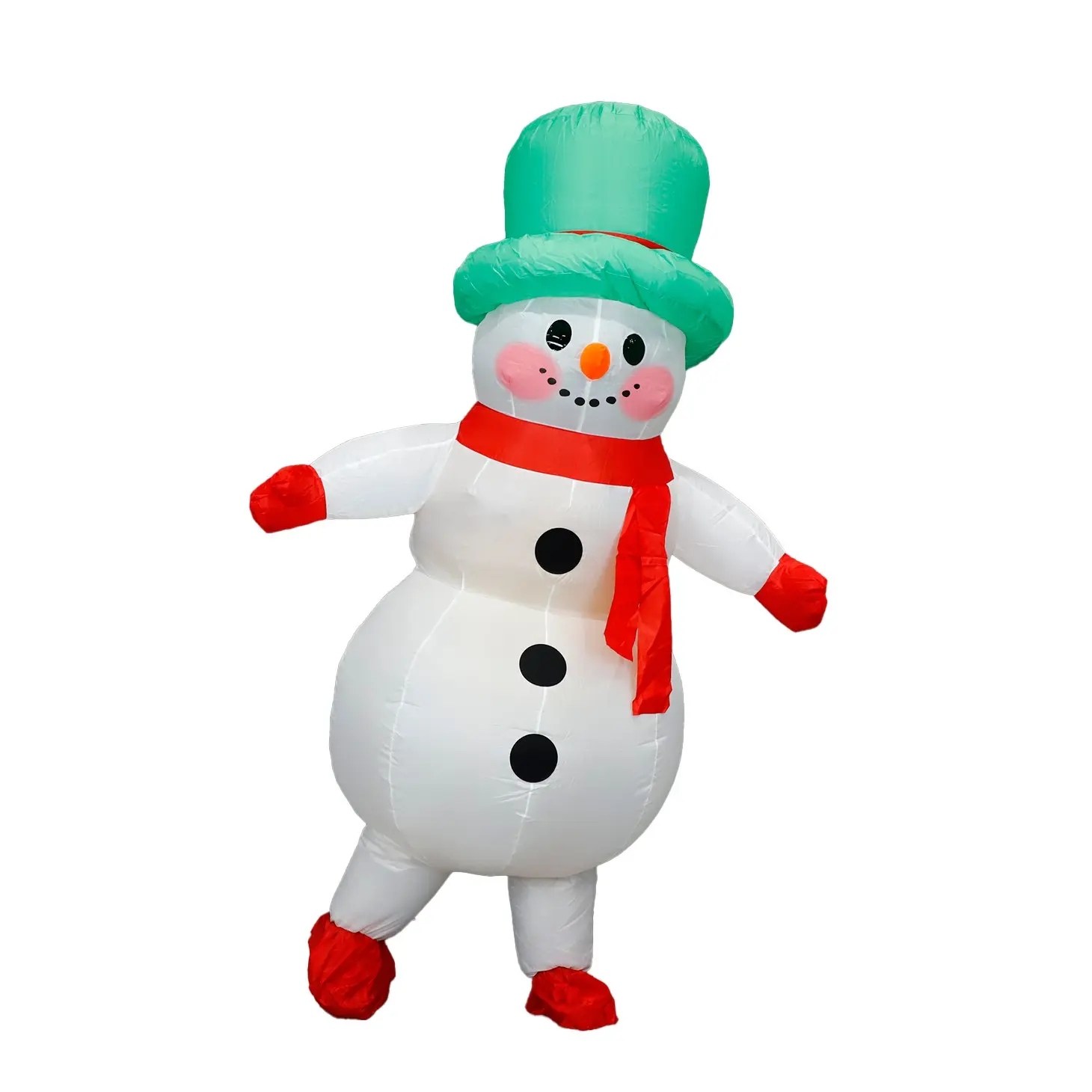 Cute Dancing Inflatable Snowman Costume, Unisex Fun Christmas, Perfect for Holiday Cosplay, Company Party, Dress-Up Contest