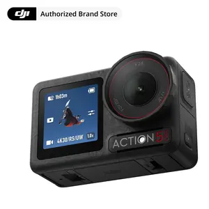 DJI Osmo Action 5 Pro Essential Combo, Waterproof Action Camera with 1/1.3" Sensor, 4K/120fps Video, Subject Tracking, Stabilization, Dual OLED Touchscreens, 47GB Built-in Storage, Vlogging Camera