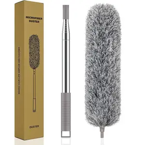 SetSail Extra-Long Dusters with Extension Pole 100-inch for Cleaning, Bendable Microfiber Head Washable Ceiling Fan Duster for High Ceilings, Furniture