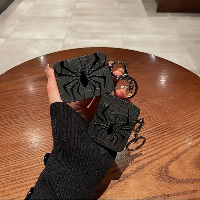 Spider Pattern Square Earbud Case Shockproof Protective Cover Compatible with Wireless Earbuds 1/2/3/4 Pro Pro 2